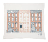 Pink Brooklyn Brownstone Tea Towel